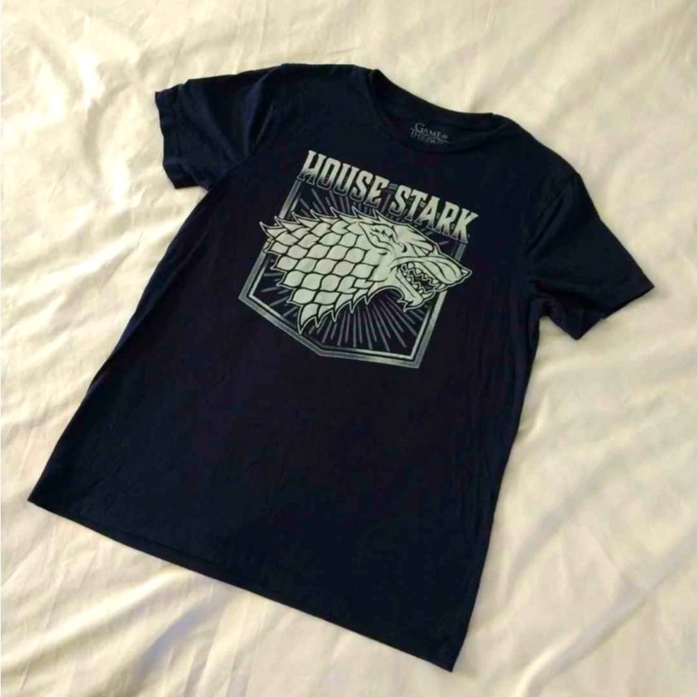 Women's small game of thrones house Stark shirt GOT Dire Wolf